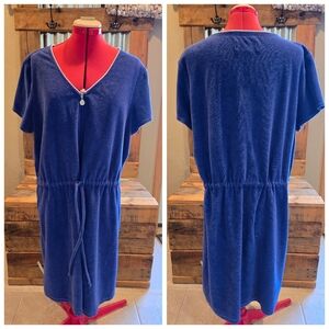 Karen Neuberger Blue Terrycloth Robe XL Or Coverup Leisurewear